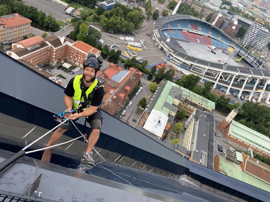 Fasadtvätt på Ullevi Göteborg